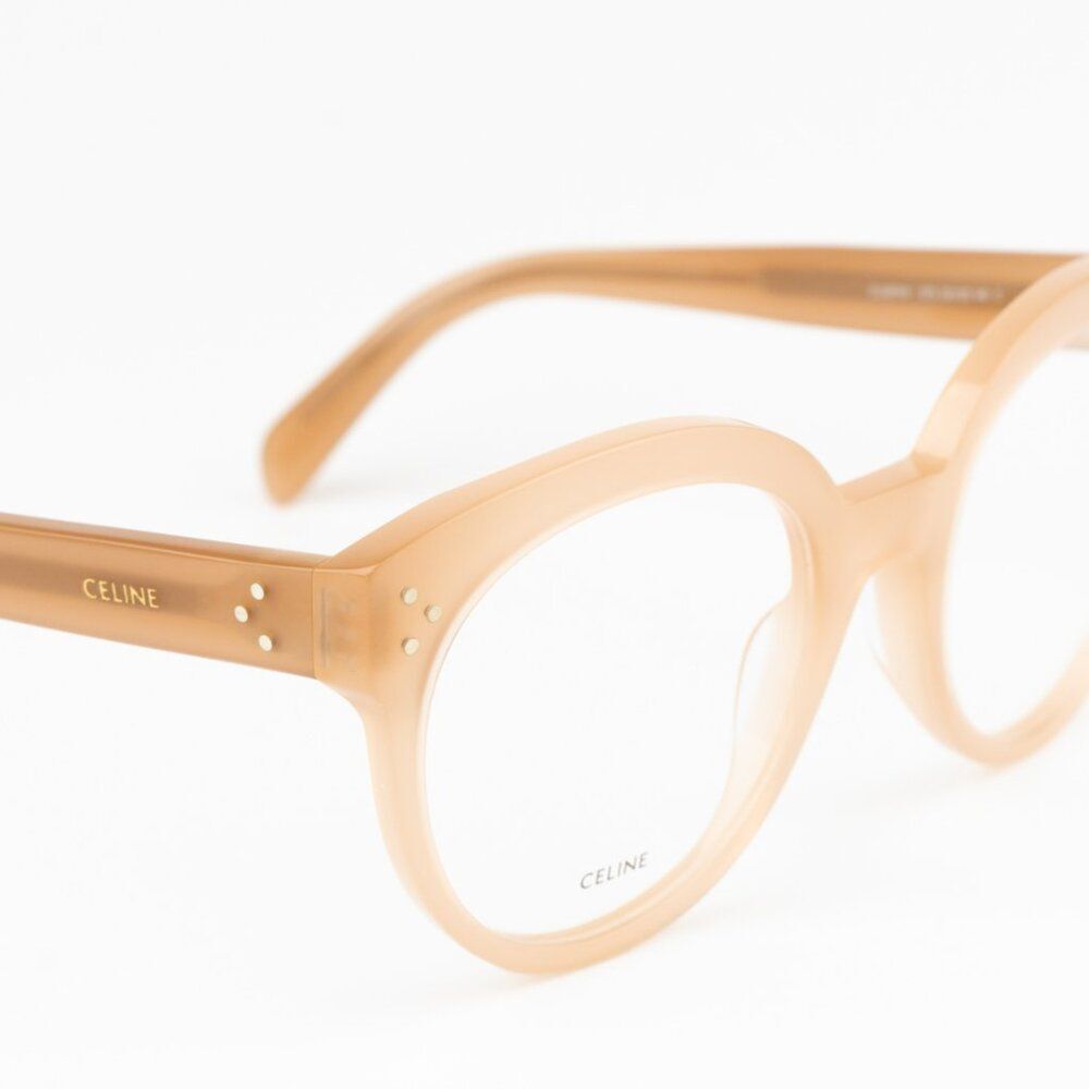 NEW Celine CL50093I 072 Beige Nude Round Women Eyeglasses CL 50093I - Picture 6 of 12